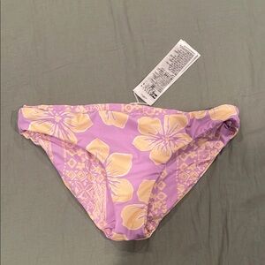Floral Bikini Bottoms in Purple and Yellow